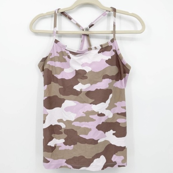 Aerie Offline Racerback Built in Bra‎ Tank Top Camo Pink Women’s Sz M - Picture 1 of 6